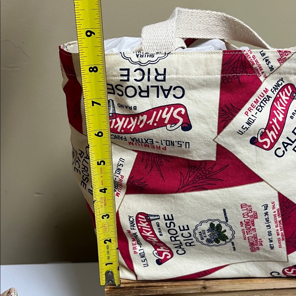 VTG one of a kind Calrose Rice Bag & Shirukiku Calrose Rice Bags totes - Picture 12 of 13